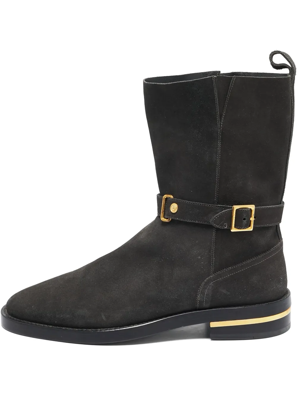 Versace Pre-Owned buckled suede ankle boots | Green | Image 1