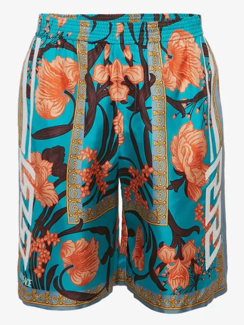 Versace Pre-Owned printed silk shorts