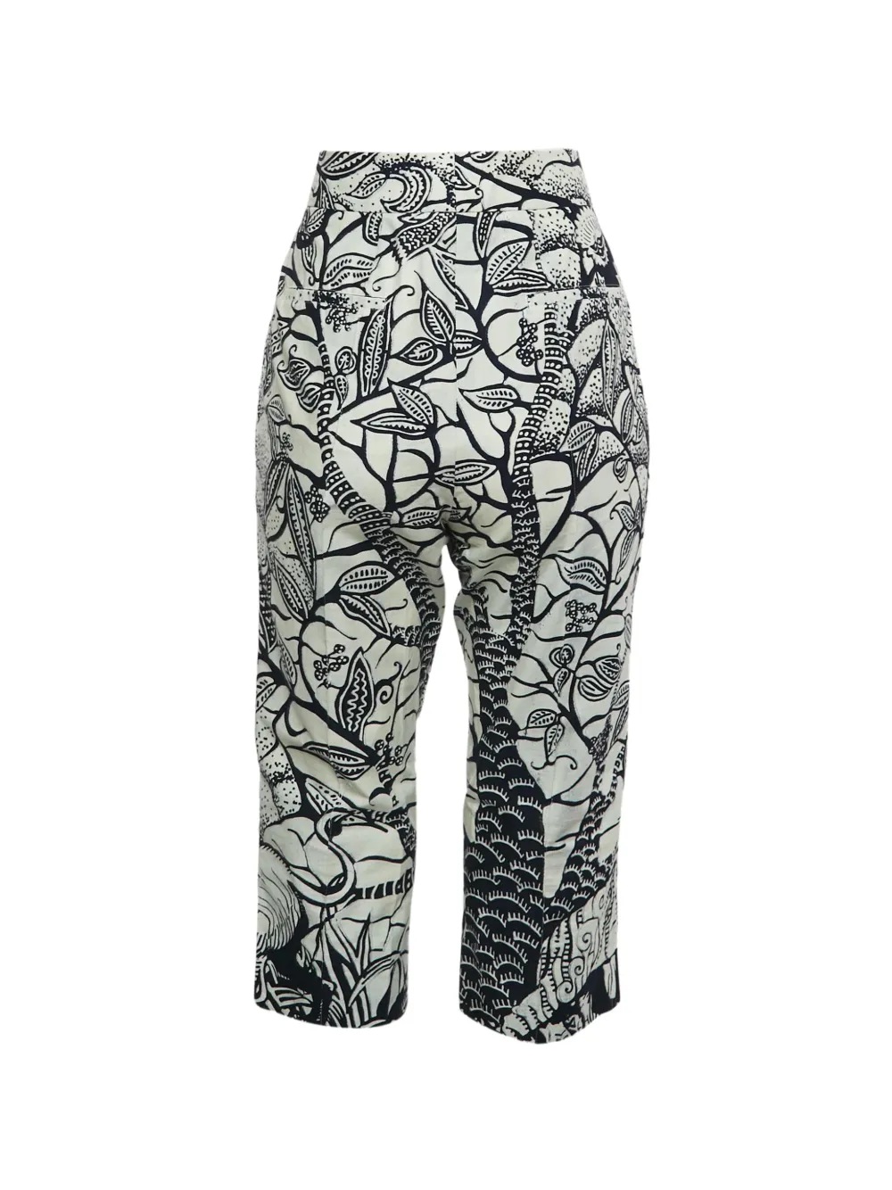 Christian Dior Pre-Owned pantalon imprimé à taille haute - Blanc Christian Dior Pre-Owned pantalon imprimé à taille haute - Blanc