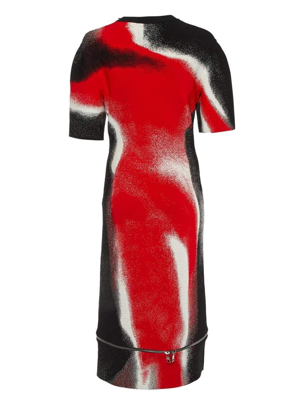 Alexander McQueen Pre-Owned Jurk met abstracte print en rits - Rood