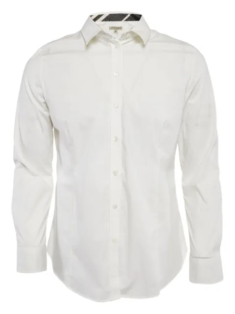 Burberry Pre-Owned ternet skjorte med opslag