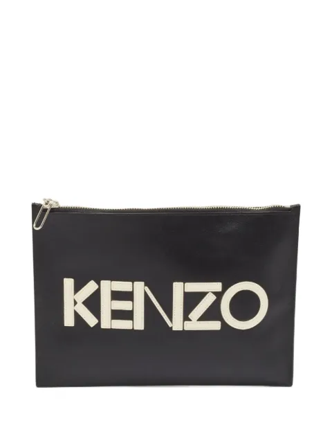 Kenzo Pre-Owned leather zip clutch