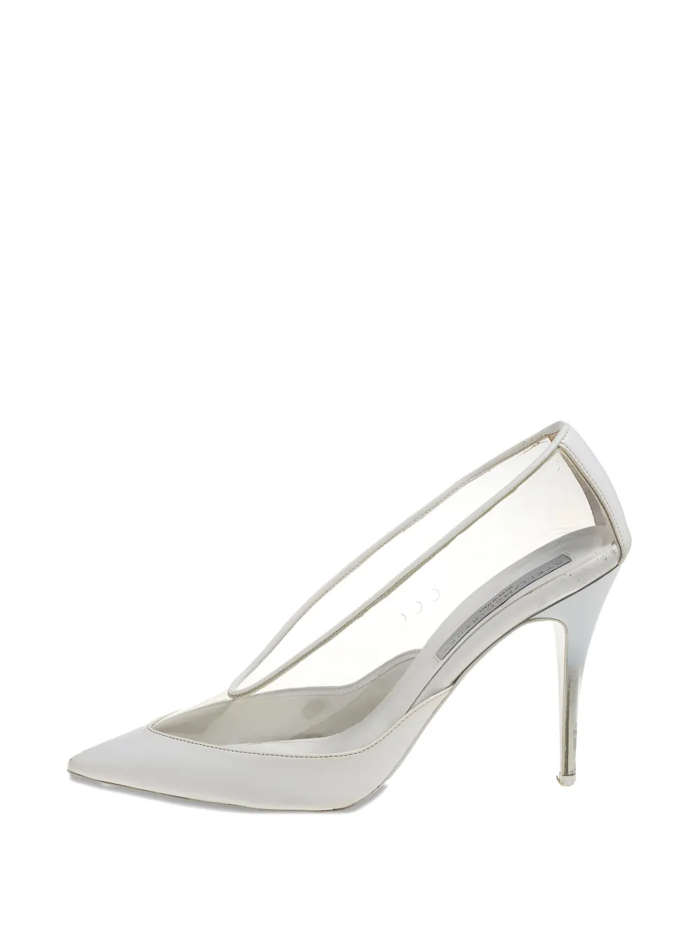 Stella McCartney Pre-Owned 110mm leather-panel pumps | White | Image 1