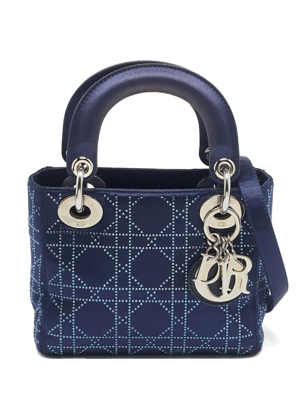 Christian Dior Pre-Owned mini Lady Dior tote bag - ブルー Christian Dior Pre-Owned mini Lady Dior tote bag - ブルー