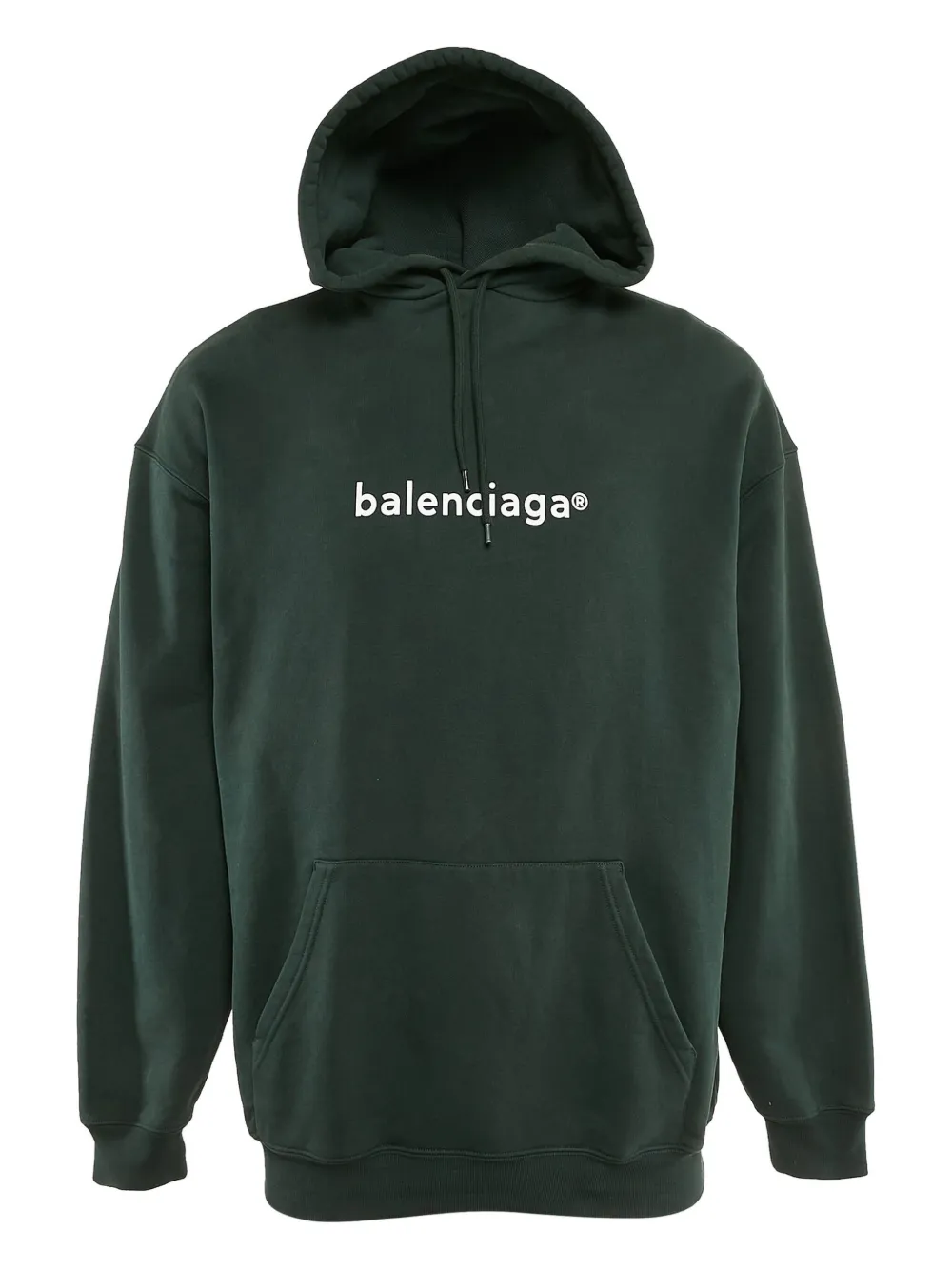 logo-print cotton hoodie