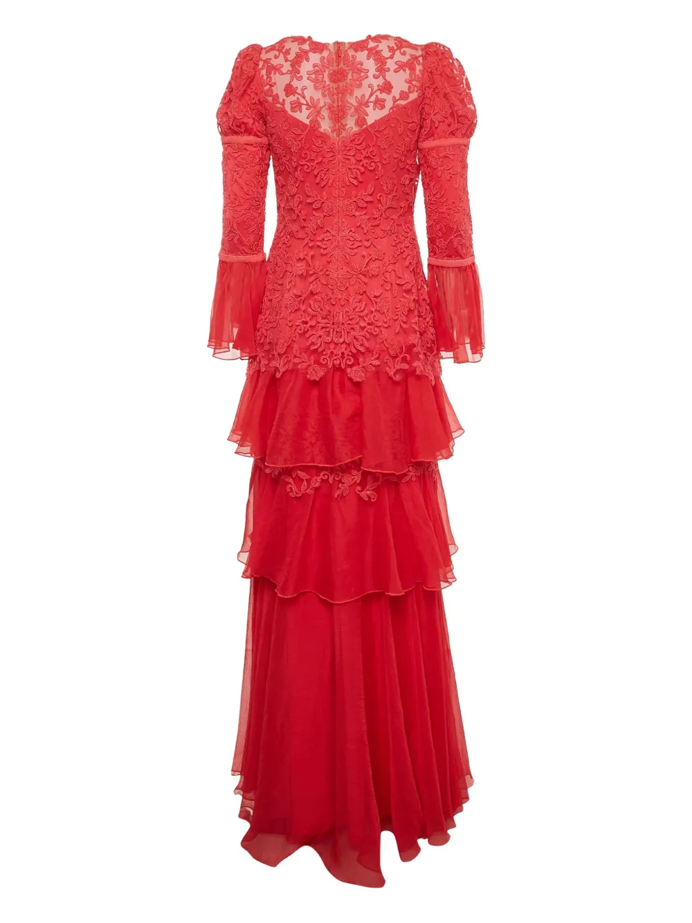 Tadashi Shoji Maxi-jurk met vlak van kant - Rood