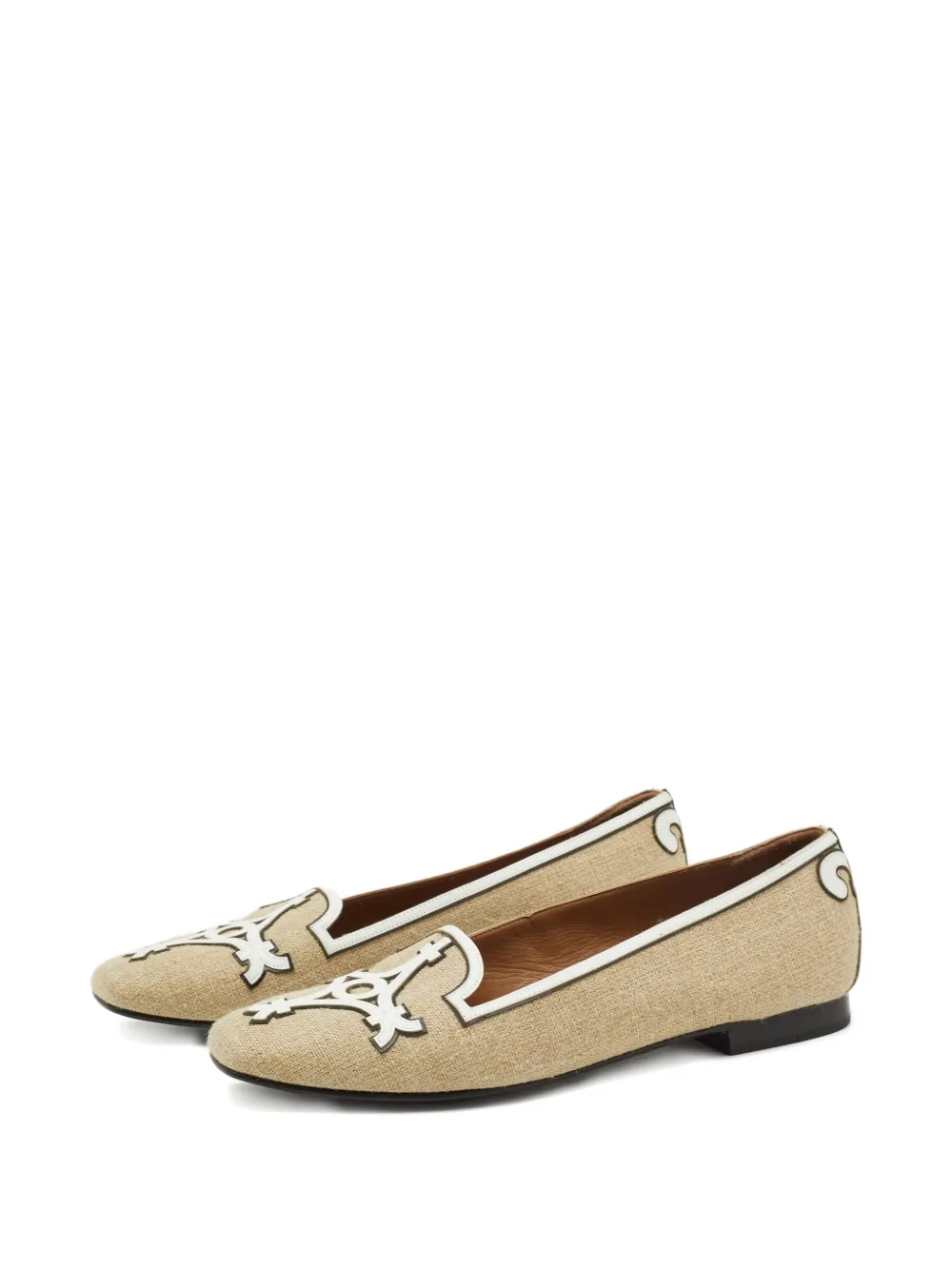 Hermès Pre-Owned canvas flats | Pre-Owned | Image 2