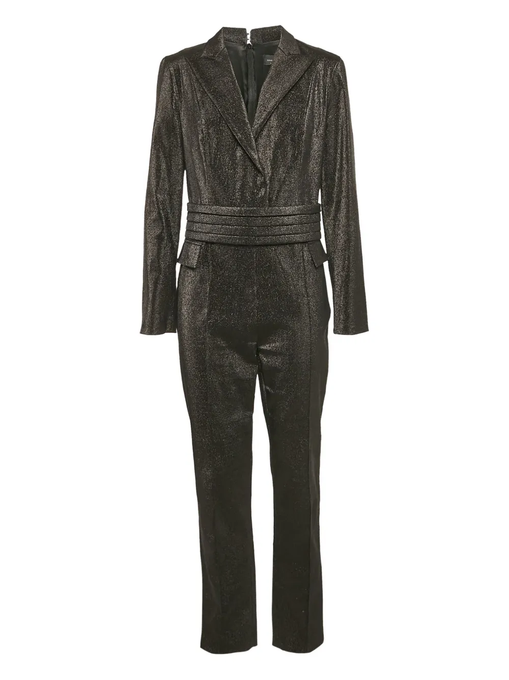 Elisabetta Franchi glitter belted jumpsuit | Black | Image 1