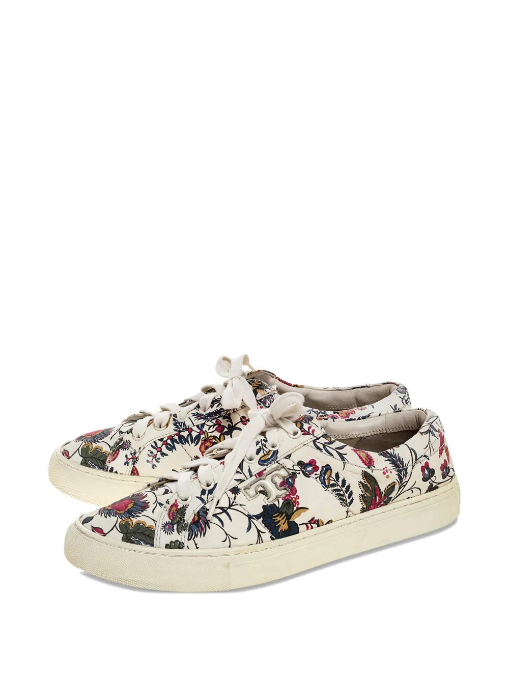 Tory Burch Amalia sneakers met bloemenprint - Beige