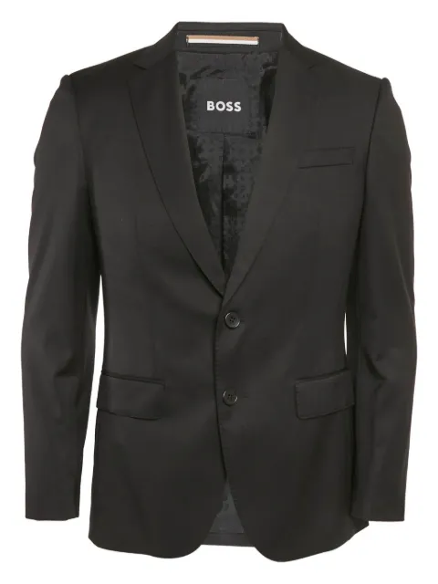 BOSS single-breasted gabardine blazer