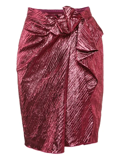 Lanvin Pre-Owned metallic-effect mini skirt