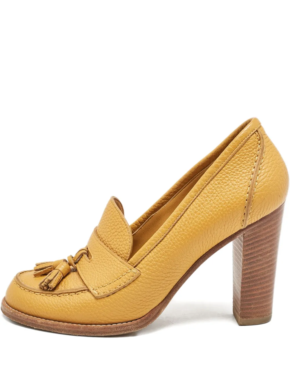100mm block-heel tassel-detail pumps