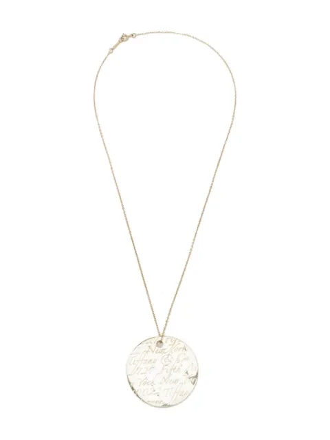 Tiffany & Co. Pre-Owned sterling-silver engraved medal necklace