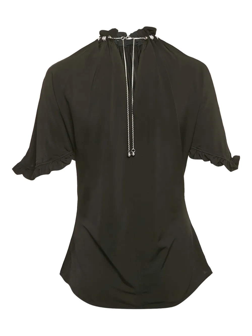 Paco Rabanne Pre-Owned crystal-embellished draped top | Image 2