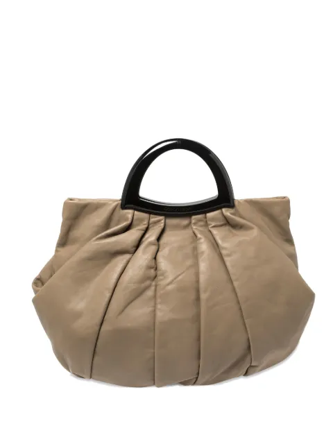 Giorgio Armani Pre-Owned pleated leather handle bag