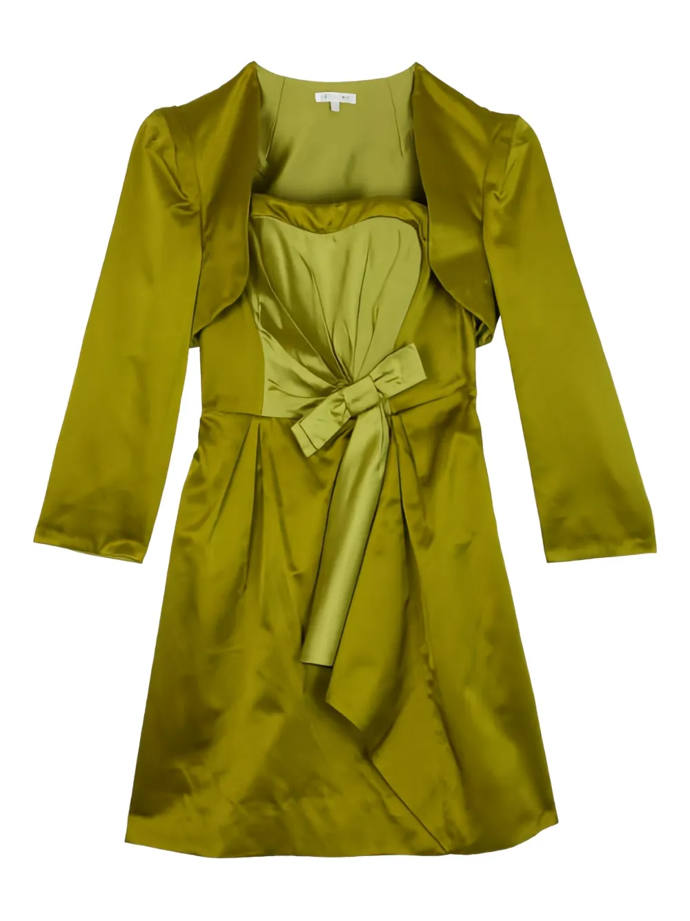 pleated bow dress