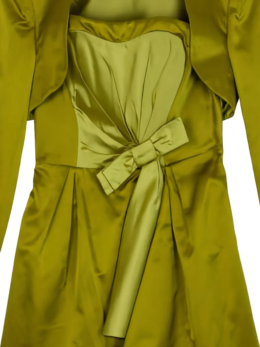Paule Ka pleated bow dress - Groen