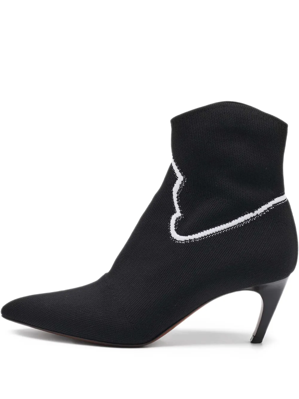 Pre-owned Dior 2024 65mm Embroidered Boots In Black