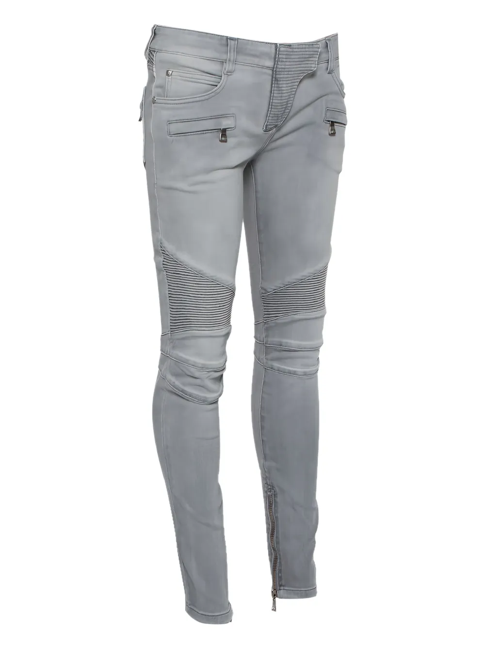 Balmain Pre-Owned Jeans con inserti - Grigio