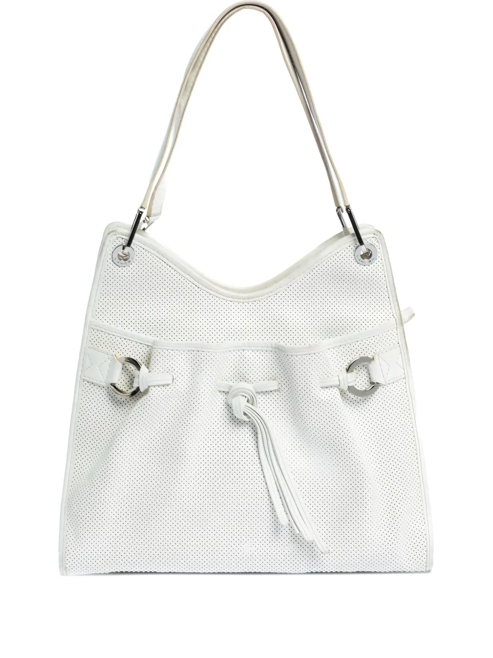 Lancel drawstring leather tote bag | White | Image 1