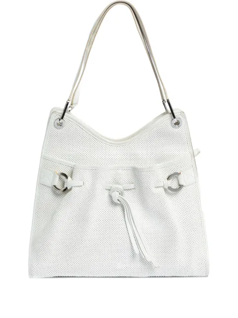 Lancel drawstring leather tote bag