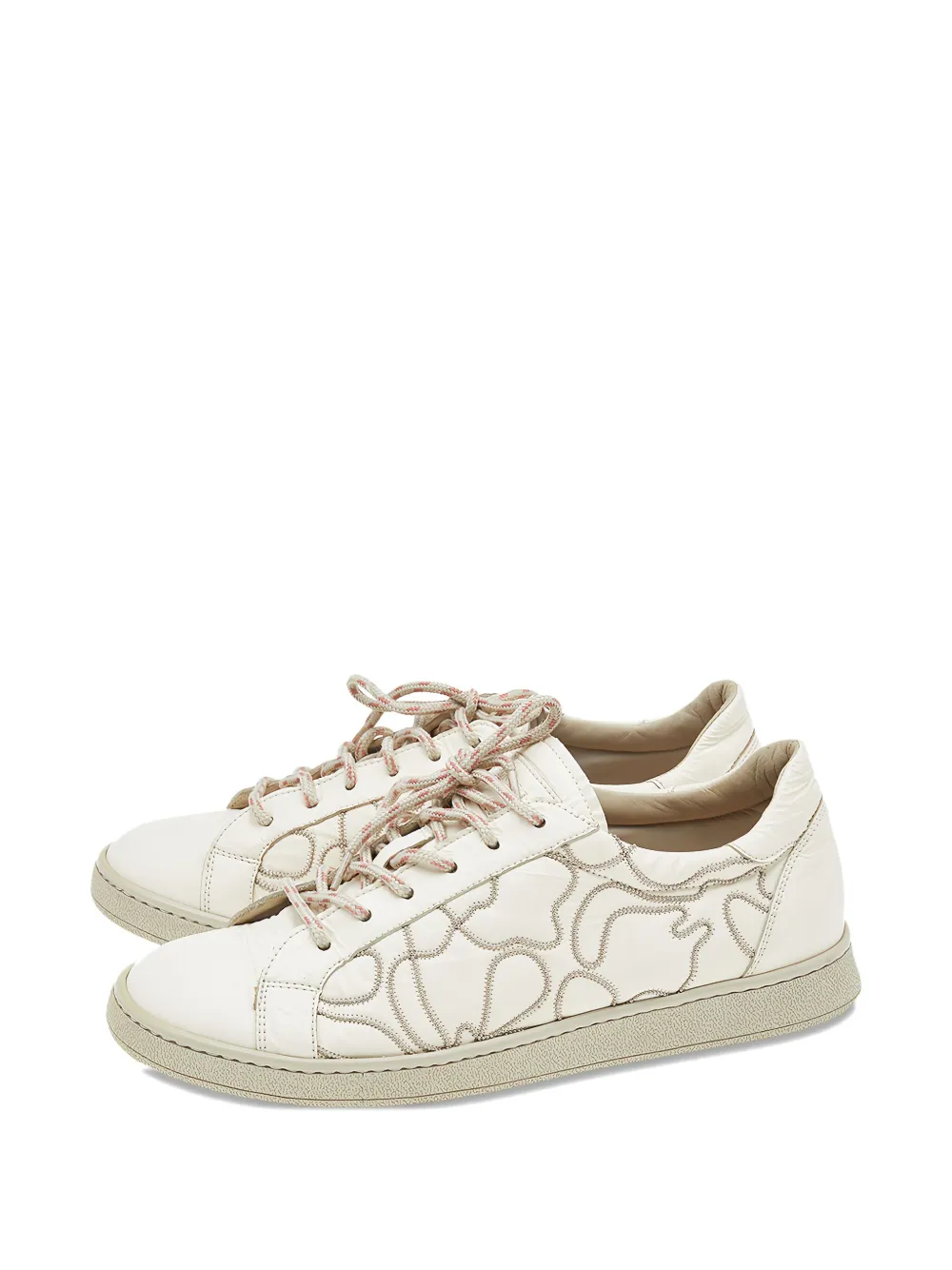 Brunello Cucinelli pre-owned embroidered leather sneakers | Image 2