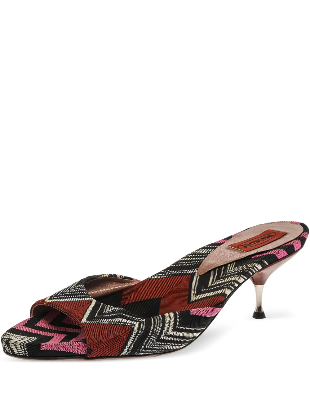 Missoni Pre-Owned 65 mm zig-zag pattern sandals | Black | Image 1