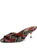 Missoni Pre-Owned 65 mm zig-zag pattern sandals - Black