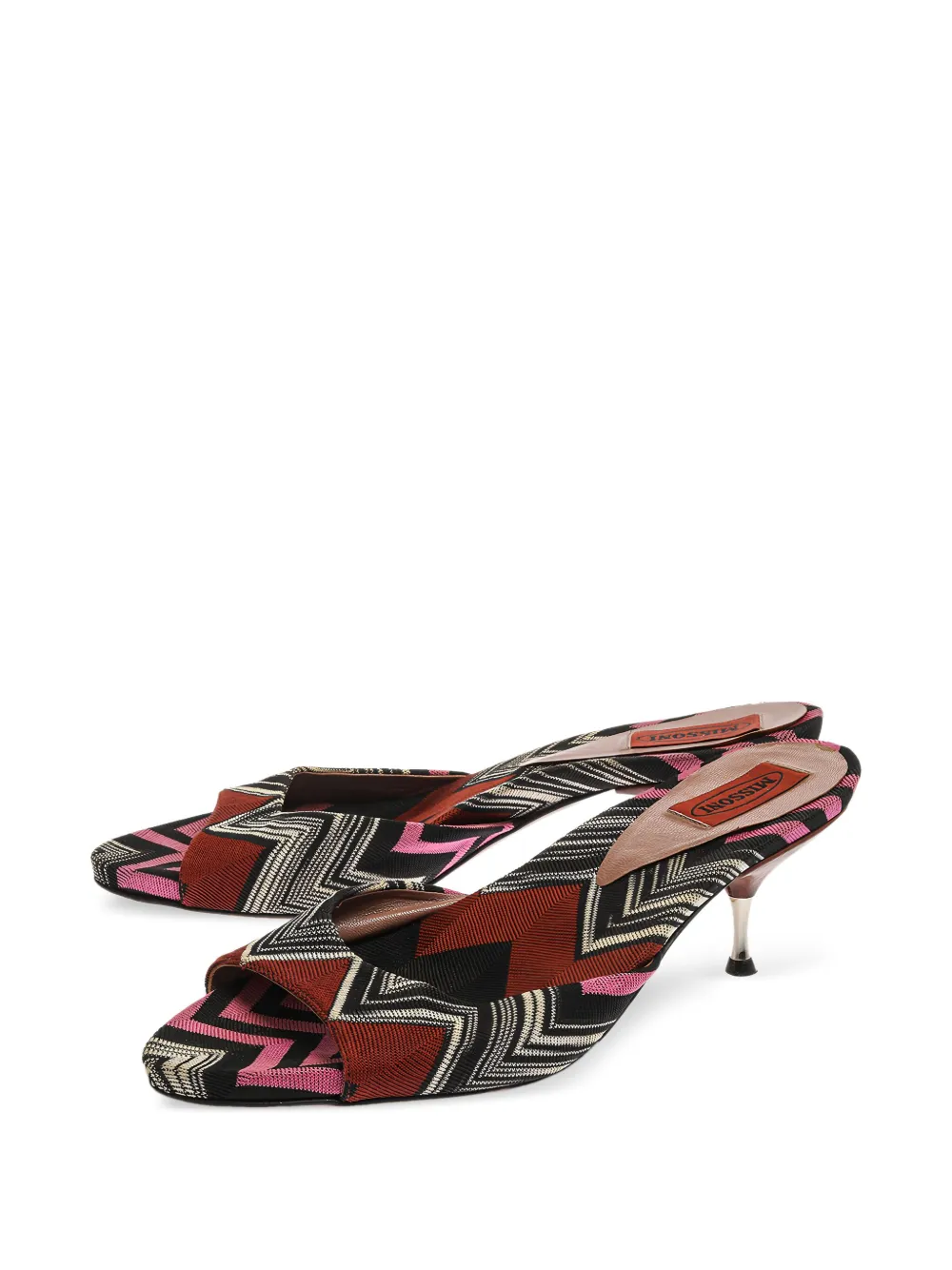 Missoni Pre-Owned 65 mm zig-zag pattern sandals | Image 2