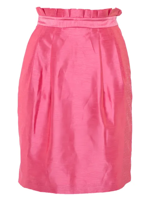 alice + olivia pleat-detail midi skirt