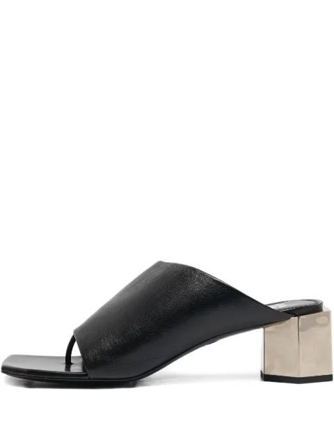 Off-White Pre-Owned Hexnut leather square-heel sandals