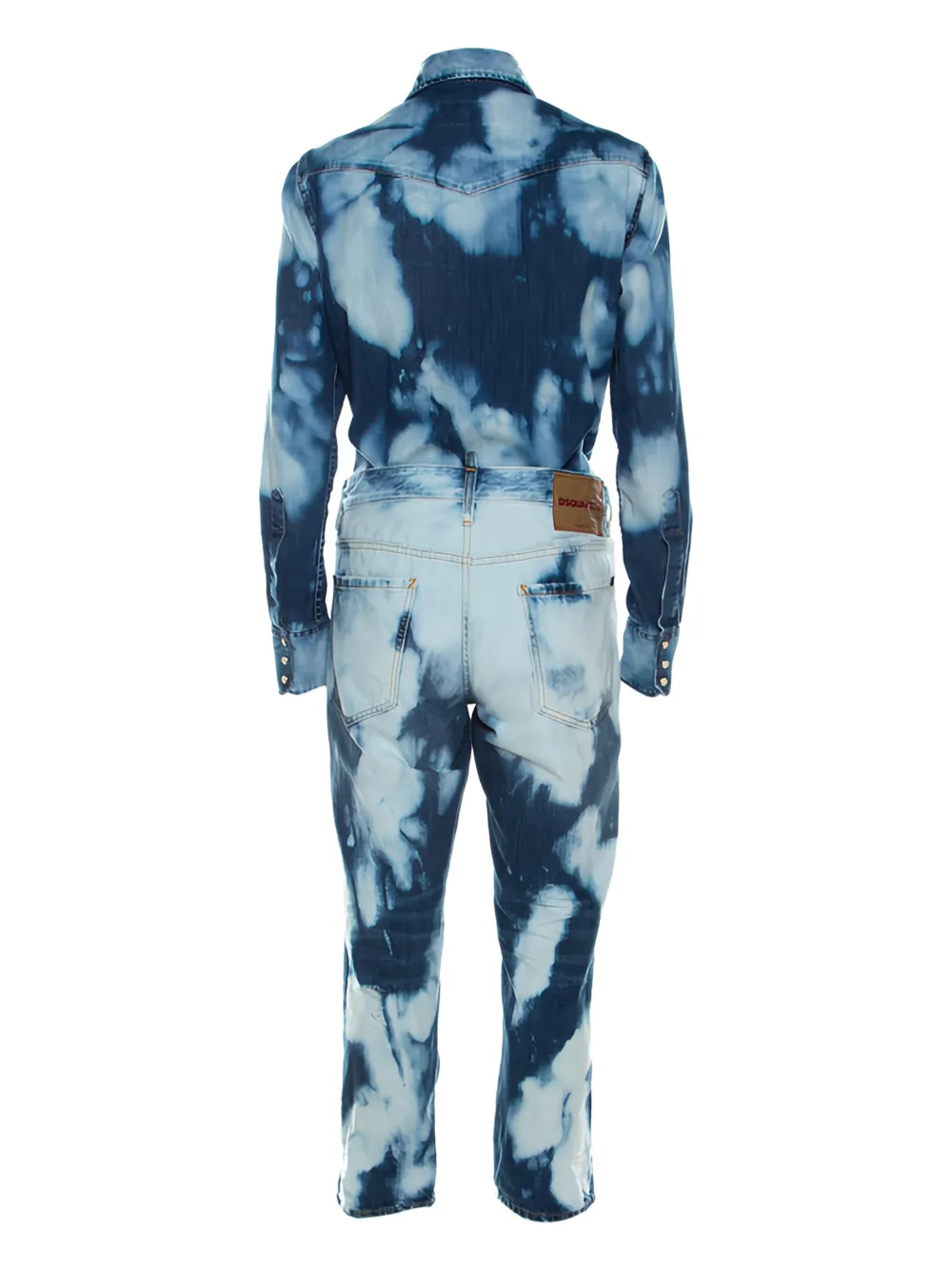 DSQUARED2 pre-owned Bleached Cotton Pockets Jumpsuit - Blue