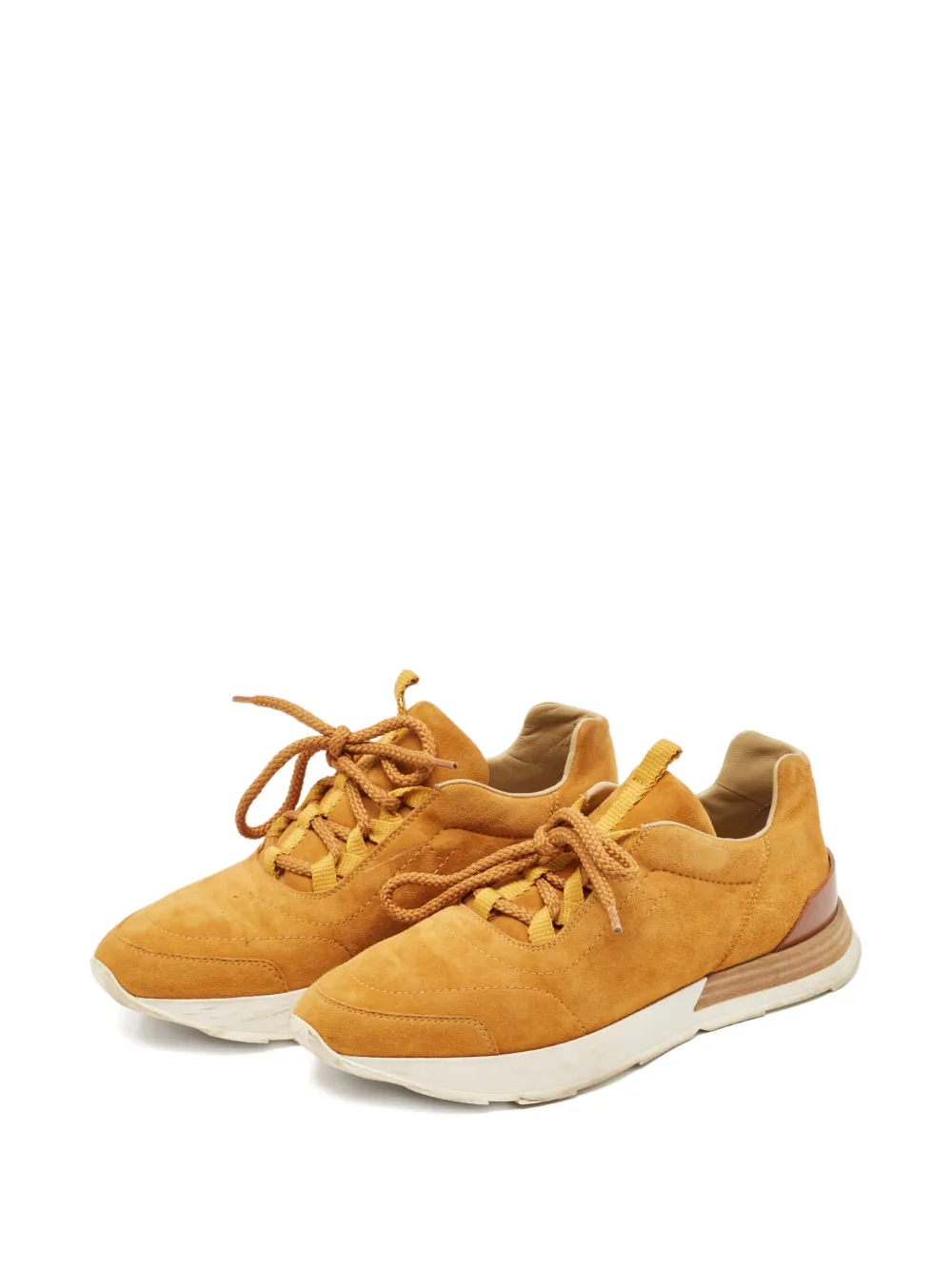 Hermès Pre-Owned Miles suède sneakers - Bruin