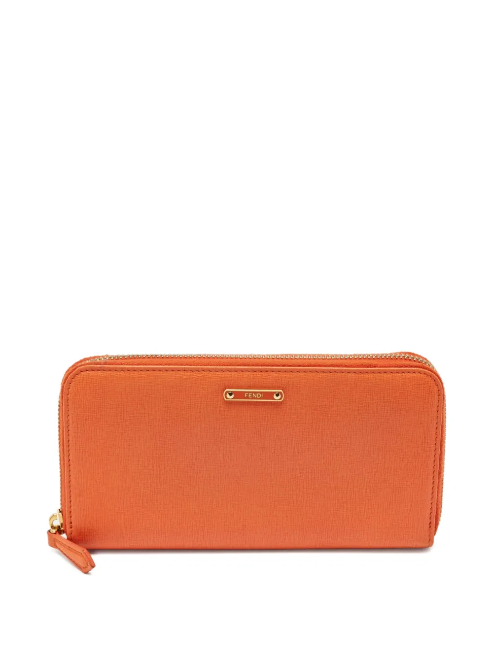 logo-plate leather wallet