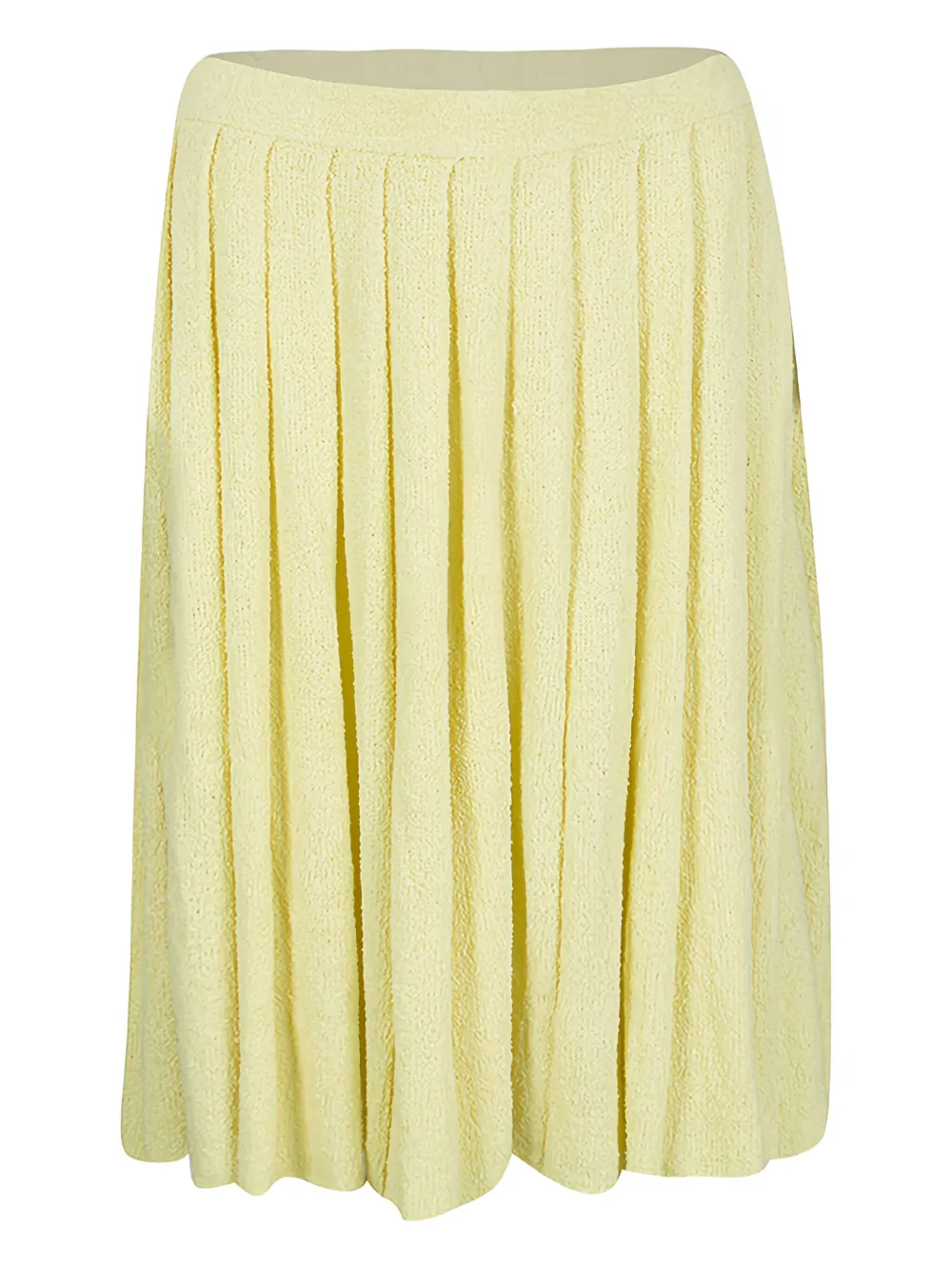Pre-owned Prada Pleated Cotton Skirt