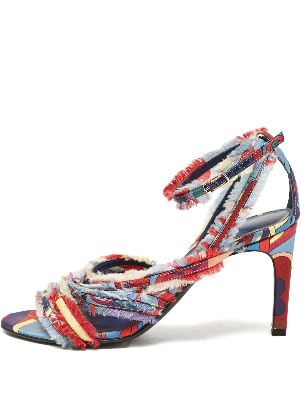 Hermès Pre-Owned 100mm leather heeled sandals - レッド Hermès Pre-Owned 100mm leather heeled sandals - レッド