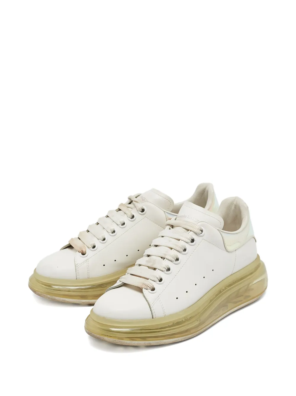 Alexander McQueen Pre-Owned 2024 Oversized sneakers met iriserende hak - Wit