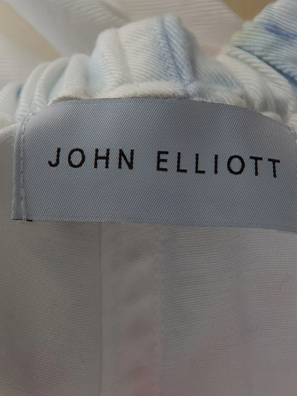 JOHN ELLIOTT Pre-owned Tie-dye Buckle Shorts In White