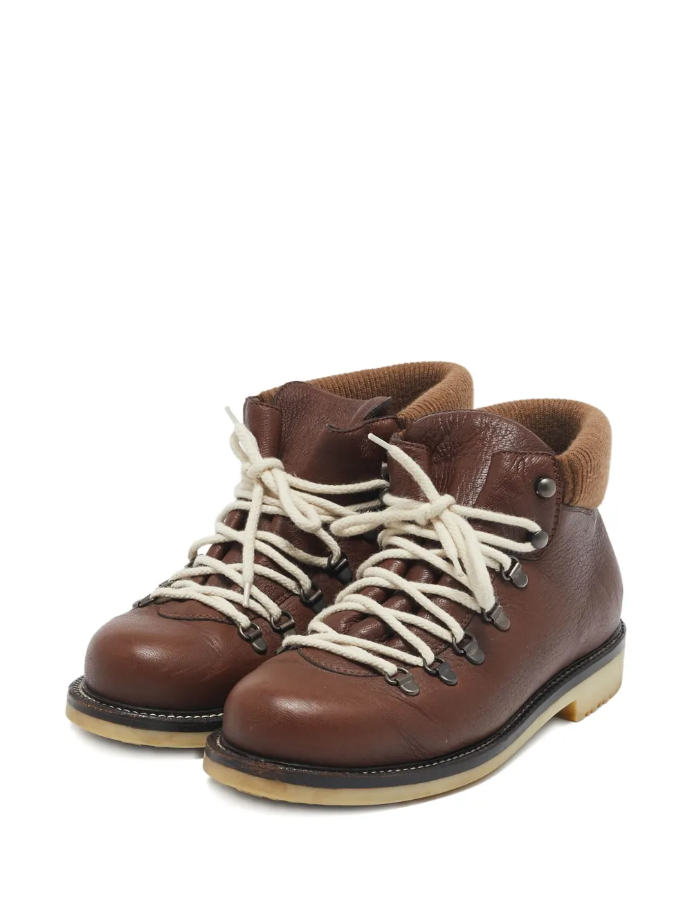 Loro Piana Pre-Owned leather lace-up hiking boots | Image 2