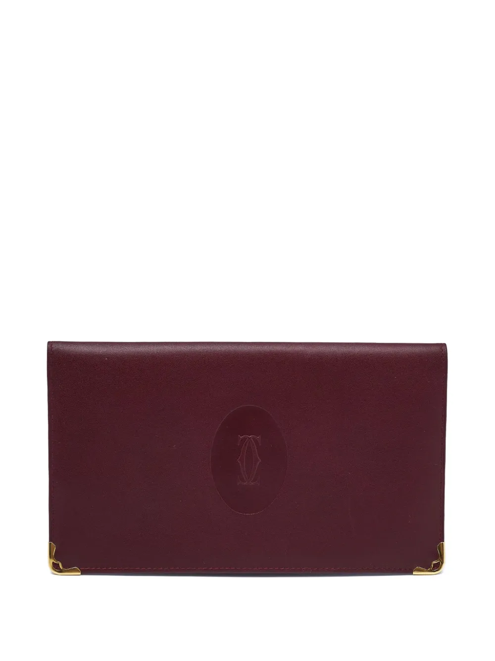 Cartier Must De Cartier leather debossed-logo wallet - レッド Cartier Must De Cartier leather debossed-logo wallet - レッド