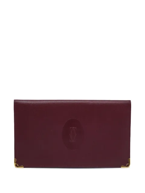 Cartier Must De Cartier leather debossed-logo wallet