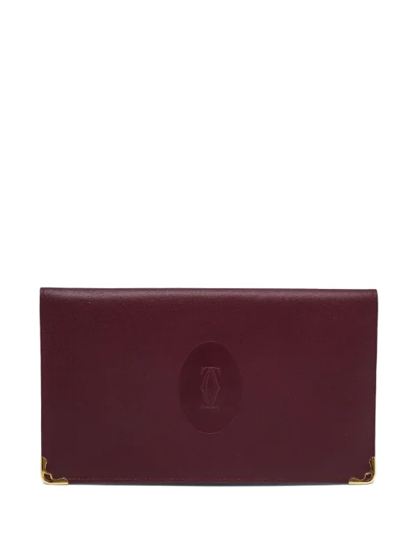 Cartier Must De Cartier Leather debossed-logo Wallet Red Farfetch