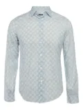 Louis Vuitton Pre-Owned geometric-pattern cotton shirt - Blue
