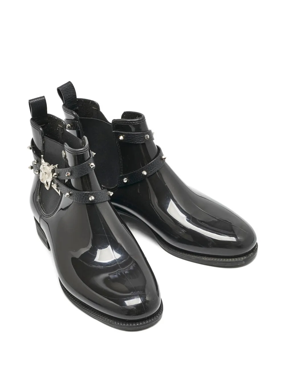 Philipp Plein Marguerite Chelsea laarzen met studs - Zwart