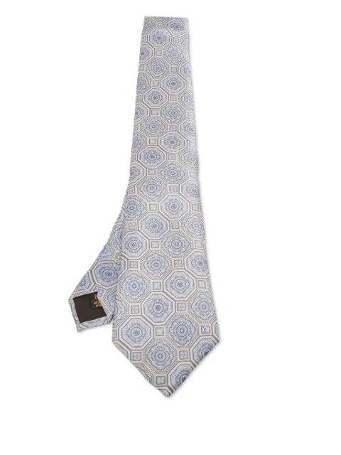 Louis Vuitton Pre-Owned geometric-print silk tie
