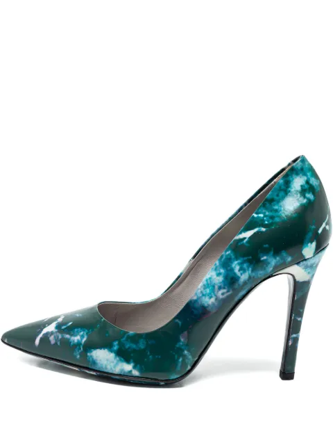 MSGM 105mm marble-print pumps