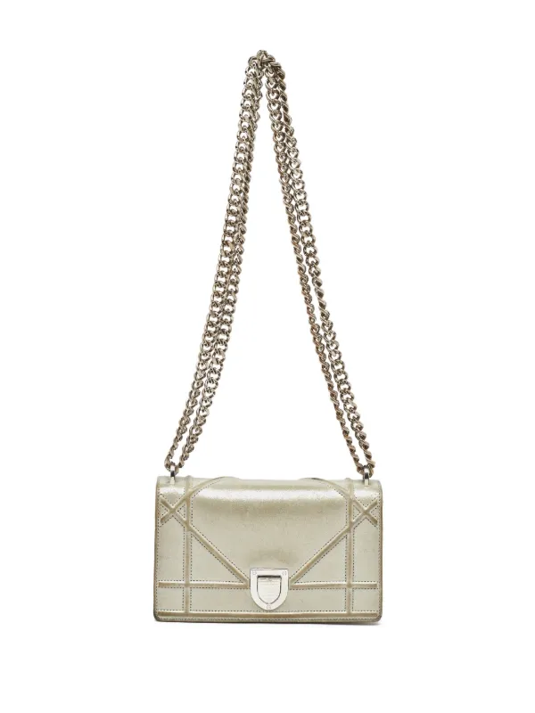 Dior Pre-owned Mini Diorama Cross Body Bag in Neutrals