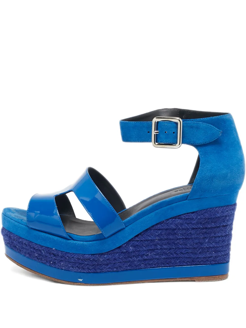 Hermès Pre-Owned 90mm Ilana espadrilles - ブルー Hermès Pre-Owned 90mm Ilana espadrilles - ブルー
