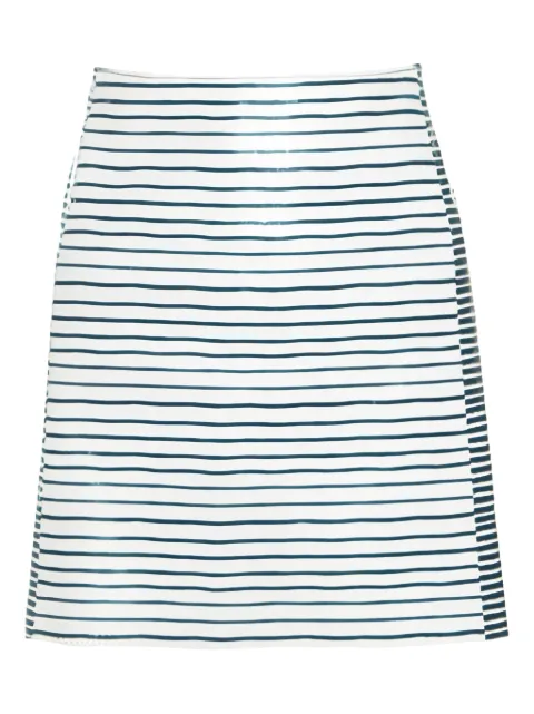 Tory Burch leather striped skirt