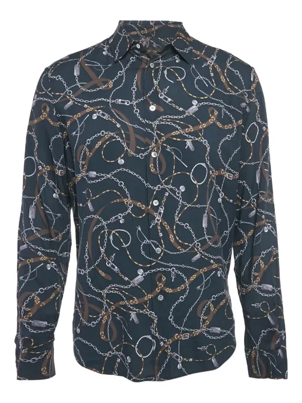 lv dress shirt Louis Vuitton LV Monogram Bleach Denim Set